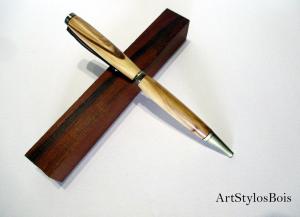 Olive wood ballpoint pen